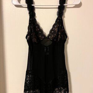 Adore Me Black Lace Body Suit Lingerie Size Small